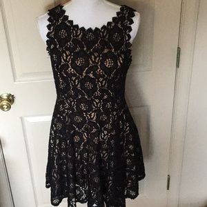 Fit and Flare Illusion sleeveless dress